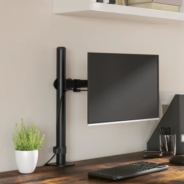 Support de moniteur noir acier VESA 75/100 mm -BK358001 (PLA)