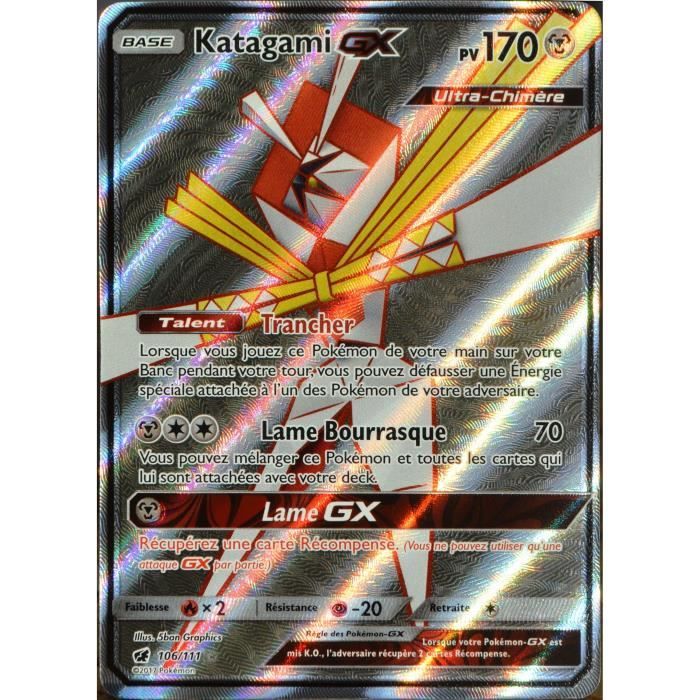 Pokemon Trading Card Game Carte Pokemon Katagami 106 111 Gx Full Art Soleil Et Lune 4 Sl4 Fr Neuf Labaguettepattaya Com