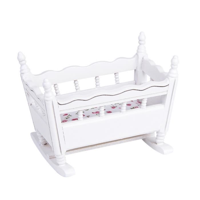 Maison Maison De Poupees Miniatures En Bois Blanc Pepiniere Berceau Lit Bebe Achat Vente Berceau Et Support Soldes Sur Cdiscount Des Le Janvier Cdiscount