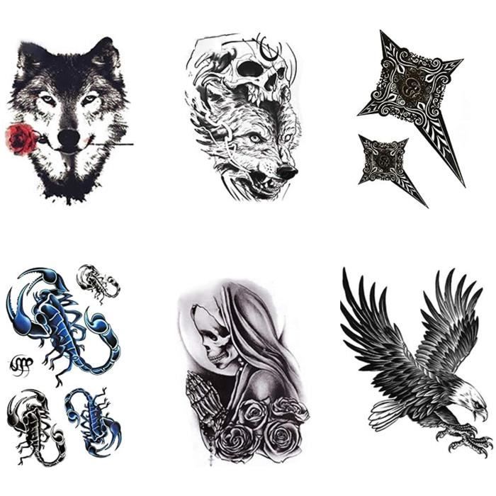 6 Tatouage temporaire pour adulte homme gar on adolescent