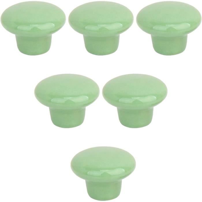 Creatwls Lot De 6 Forme De Coeur Poignée-bouton En Porcelaine, Bouton De Meuble, Bouton De Tiroir, Bouton De Placard, Poignée En Céramique, Relooking Déco Intérieur