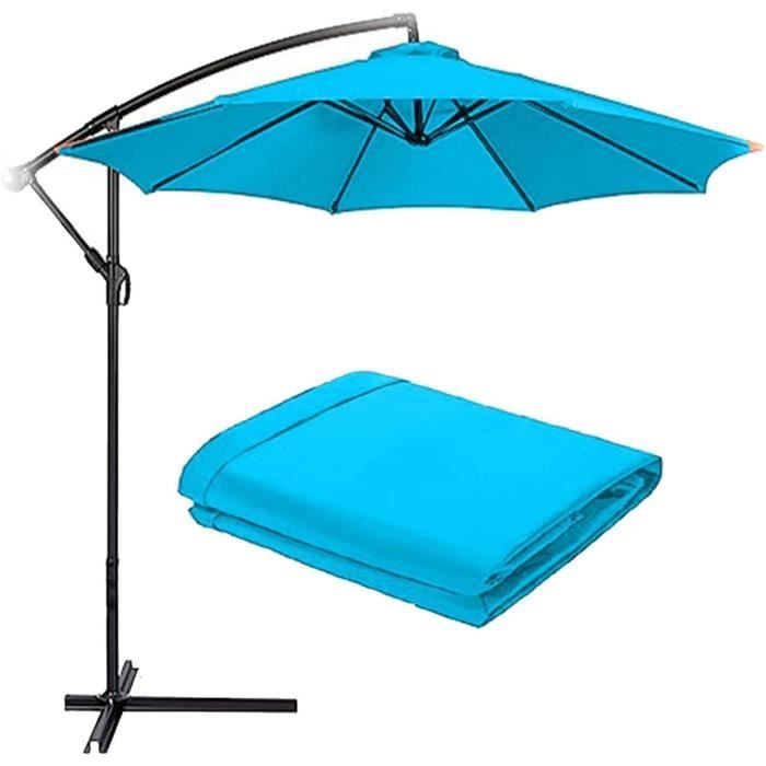 Housse De Rechange Pour Parasol Rectangulaire 6 Baleines - Toile 3x2m Beige Imperméable UV+