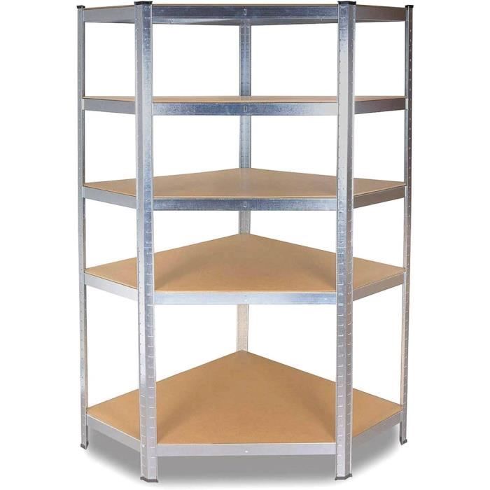 Étagère dangle métallique de stockage GC9040 MDF 175kg - Gris