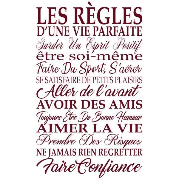 Sticker Texte Citation Les Regles D Une Vie Parfaite 70x42 Cm Bordeaux Tex038 Cdiscount Maison Sticker Texte Citation Les Regles D Une Vie Parfaite 70x42 Cm Bordeaux Tex038 Cdiscount Maison