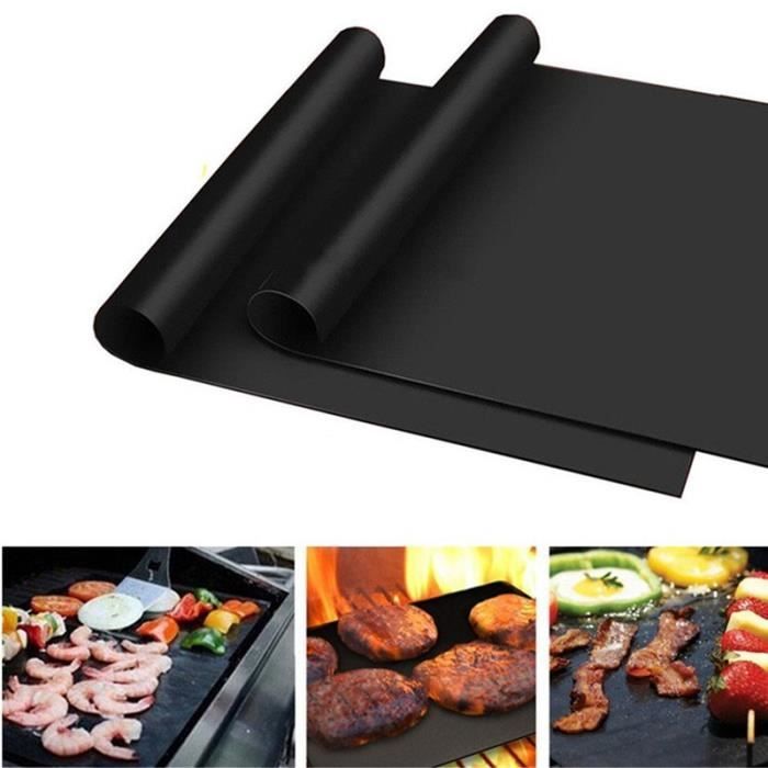 Tapis de Cuisson, 4 Pcs Tapis Barbecue 50cm *40cm Téflon Feuilles de Gril,  Anti-adhérent de BBQ et réutilisable - Accessoires pour barbecue et fumoir  - Achat & prix