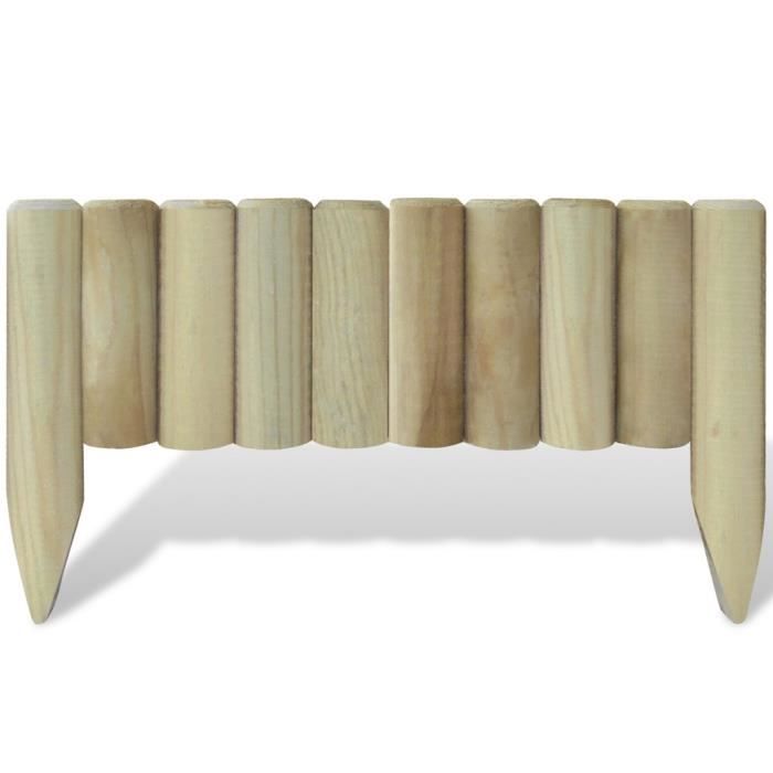 Clotures 10 Bordures De Jardin En Bois A Planter 60 Cm Achat