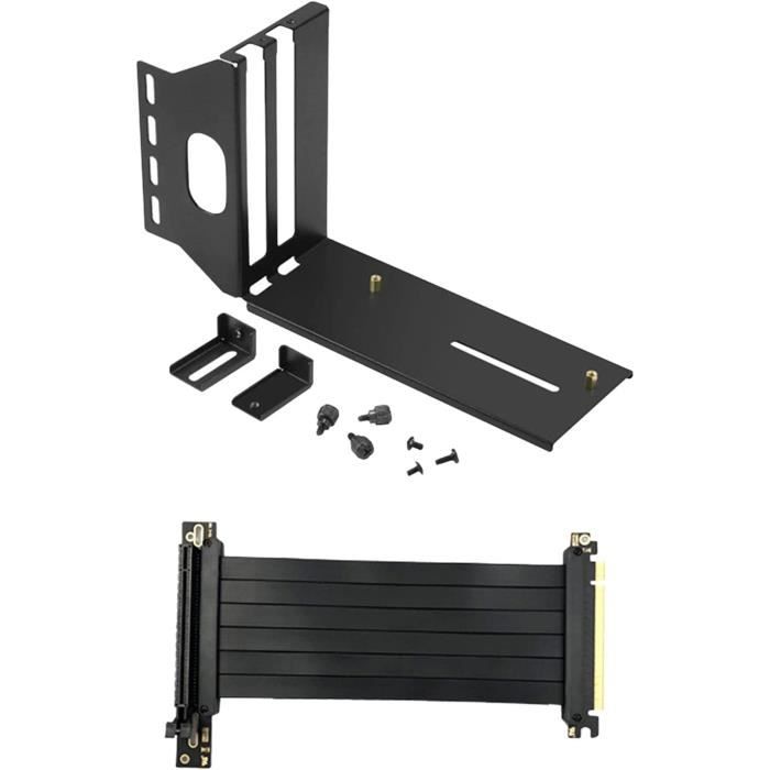 Support GPU Réglable En Aluminium - Pour Carte Graphique, Anti-affaissement, Design Blanc/noir - 9
