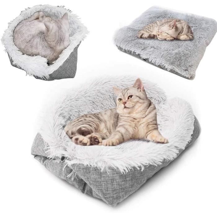 Niche Douillette Fermée Pour Chat/chien - Thème Petit Ours En Peluche - Taille S/M/L - Abri Chaud Pour Hiver Et Confort
