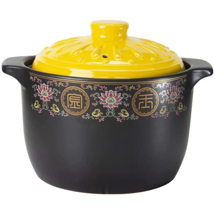ANCIENNE COCOTTE TERRE CUITE DIABLE POT COUVERT ART POPULAIRE DECO Cheminee D 126063