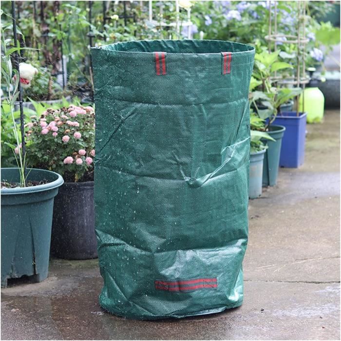 High-Sac À Déchets Verts Sac De Jardin Indéchirable 300L Avec Couvercle