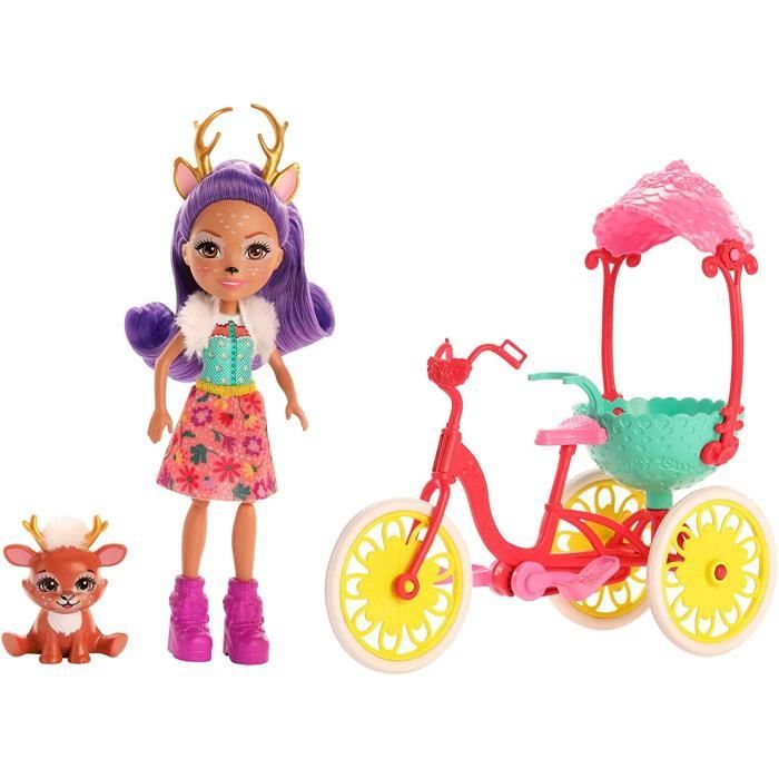 Enchantimals coffret La Maison de Danessa Biche, mini-poupée, figurine  animale Sprint et accessoires, emballage fermé, jouet pour enfant, GWG90 :  : Jouets