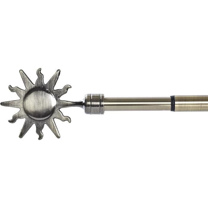 Tringle à Rideaux Extensible Or 80-148 Cm - Diamètre 25 Mm - Pour Rideaux à Œillets - Avec Supports Et Embouts - 4