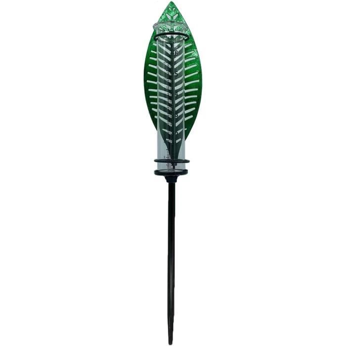 Pluviomètre Jardin En Verre Et Métal HOMURY - Échelle Claire - Déco Utile Pour Terrasse Et Pelouse