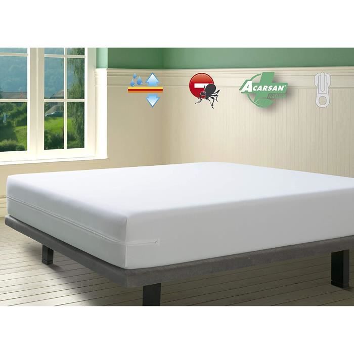 Protège-matelas Imperméable PVC 220x130cm - Housse De Lit étanche, Facile à Nettoyer - Pour Voyage, Maison