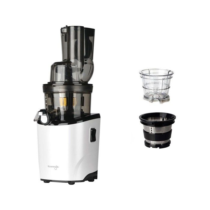 Kuvings - Extracteur de jus REVO830 + kit sorbet & smoothie - Double embouchure Système de découpe automatique - Blanc - Kuvings