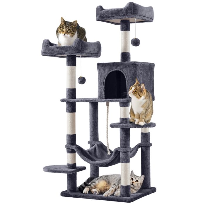 Yaheetech Arbre A Chat 61 X 51 X 147 Cm Gris Fonce Griffoir Tour D Activites Niche Perchoirs Hamac Cdiscount Animalerie Yaheetech Arbre A Chat 61 X 51 X 147 Cm Gris Fonce Griffoir Tour D Activites Niche Perchoirs Hamac Cdiscount Animalerie