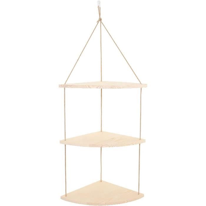 Lot De 2 Étagères D'Angle Suspendues - 25 Cm De Large - Blanc