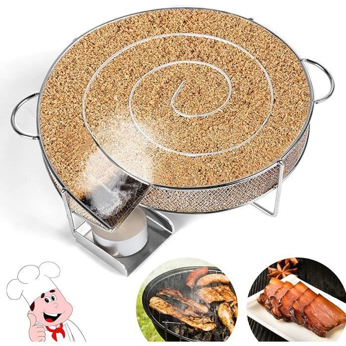 Générateur De Fumée Froide En Acier Inoxydable - Pour Fumage à Froid Viande, Poisson, Fromage - Compatible Fumoir, Barbecue - Dimensions ~18x21x4 Cm
