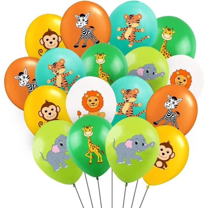 35pcs 1-9 Jungle Safari Nombre d'animaux Ensemble de ballons
