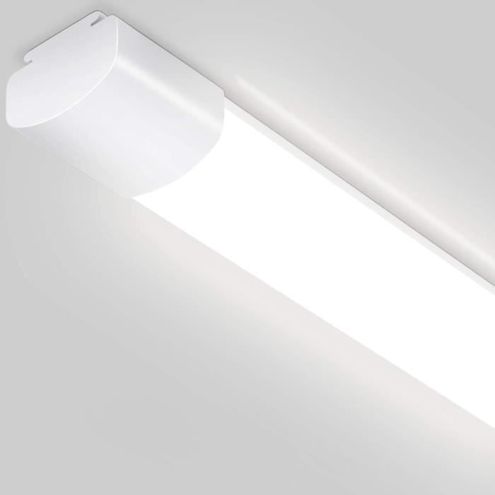 Tube LED 120CM, 25W Plafonnier Puissant, 2800LM Réglette LED IP65 Etanche,  Luminaire de Plafond, Eclairage Extérieur Intérieur[544] - Cdiscount Maison