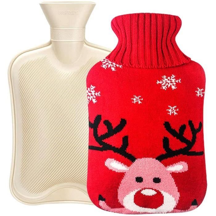 Bouillotte Eau En Caoutchouc 2 Litres - Rouge - Avec Bouchon à Visser - Marque Catavana - Neuf