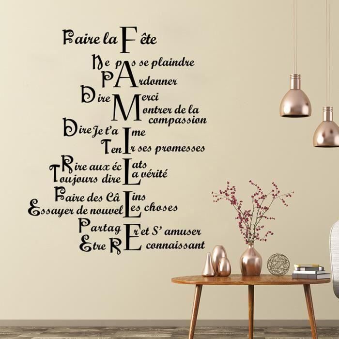 Stickers Muraux Mural Famille Citation Salon Decor Da Cdiscount Maison Stickers Muraux Mural Famille Citation Salon Decor Da Cdiscount Maison