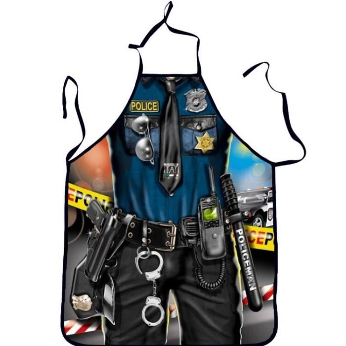 Tablier Sexy De Cuisine Policier Barbecue Humour Cooking Homme Cadeau Anniversaire Cdiscount Maison