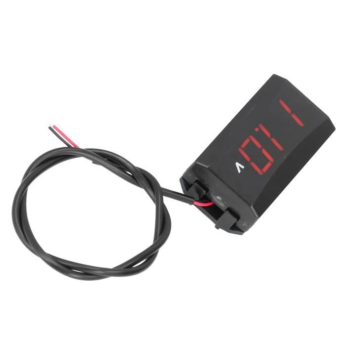 Compteur LED 3 En 1 Pour Moto - Voltmètre, Thermomètre, Horloge - Étanche IP67, Alerte Tension, 6-30V