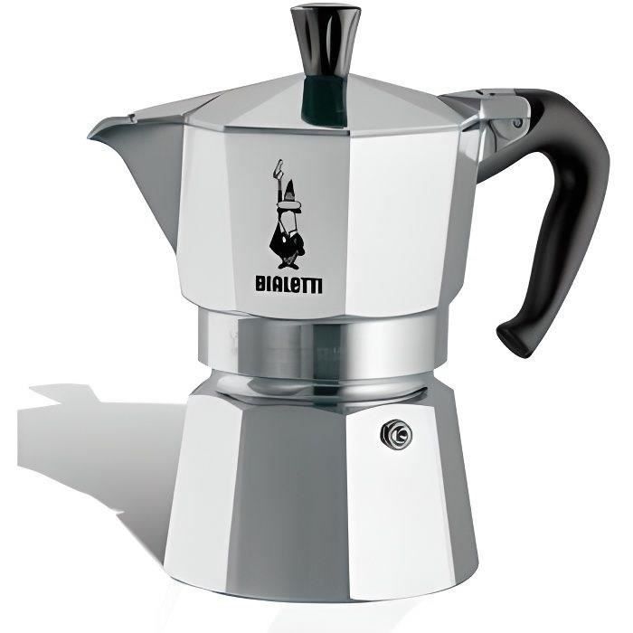 Bialetti Pack cafetière italienne 6 tasses compatible induction et café  moulu