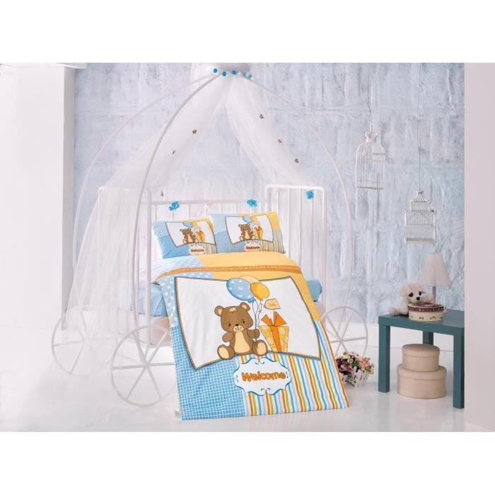 Ensemble De Housse De Couette Pour Lit De Bebe Lit Bebe Doux 100 Coton Ensemble De Literie Moelleux Et Sain 4 Pieces Cdiscount Maison