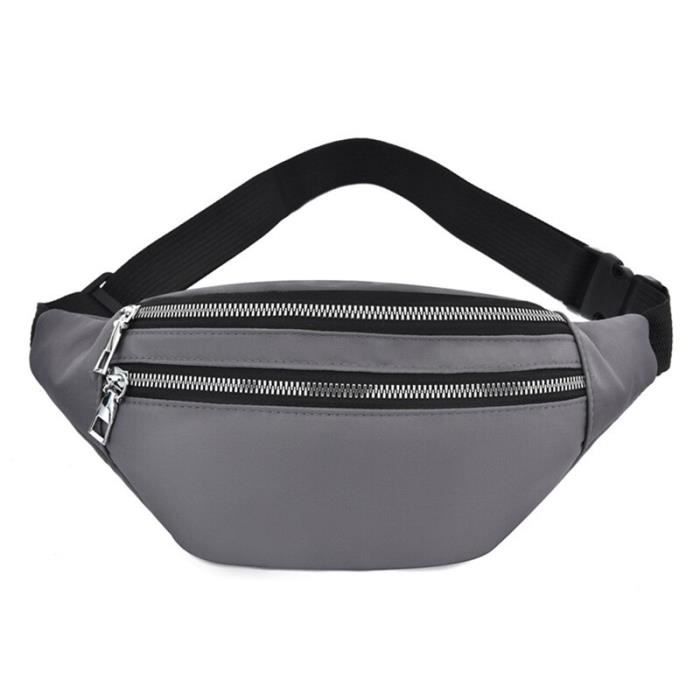 Sac Banane étanche Réglable - Pour Homme Et Femme, Sport, Voyage, Vélo, Randonnée (noir, 37x15 Cm)