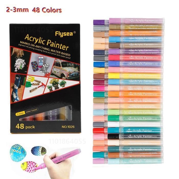 30 Pointes De Rechange Pour Marqueurs Acryliques - Pointe Douce En Nylon, Rechargeable, Pour Dessin Et Peinture
