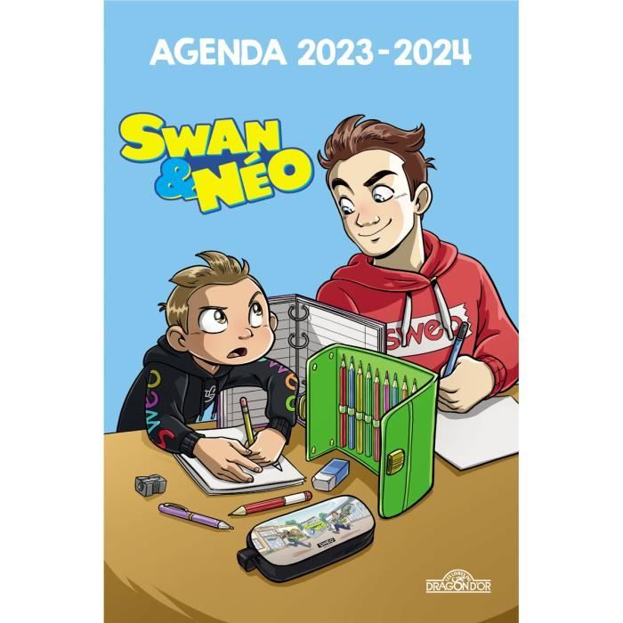 Dragon D'Or - Swan & Néo – Agenda 2023-2024 – Avec des stickers