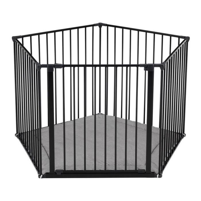 Babydan Babyden Parc Pour Bebe Noir Avec Tapis De Jeu Gris Cdiscount Puericulture Eveil Bebe