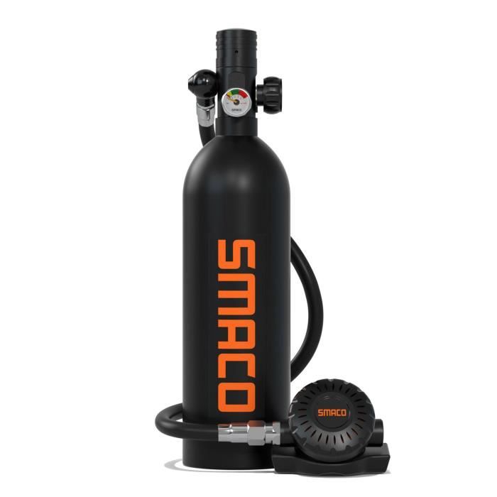 Mini Bouteille Plongée 1L SMACO - Réservair 3000 Psi Pour 15-20 Min De Plongée, Détendeur S400 Inclus
