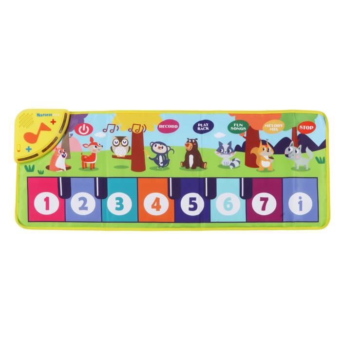 Tapis Musical Bébé - 8 Sons d'Animaux - Instrument Touch Jeu Clavier pour Enfants
