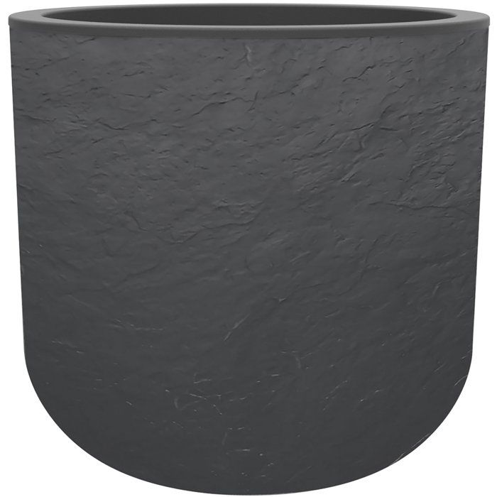 EDA Pot de fleurs Rond 40 cm - Volcania Up - 325 L - Intérieur/Extérieur - Décor Pierre - Ø 385 x H. 368 cm