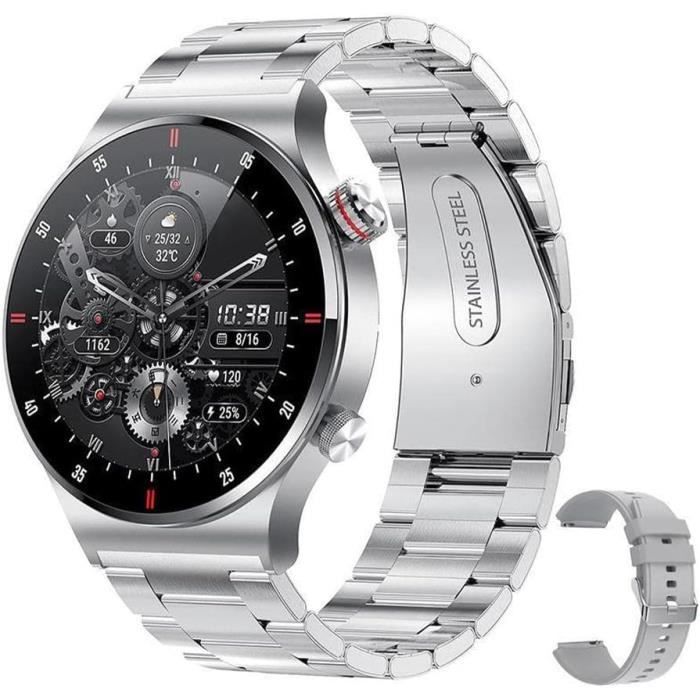 Montre Connectée ECG PPG GPS Bluetooth – 47 Mm, Compatible IOS Android, Bracelet Silicone