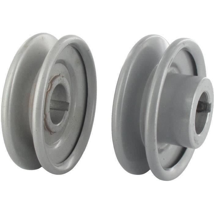 Poulie clavetée à gorge trapézoïdale en acier