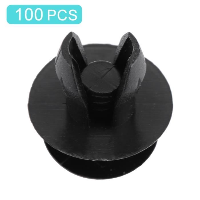 50 Pièces Rivets Poussoirs Plastique 7mm Gris - Clips Fixation Pare-chocs Et Garnitures Auto