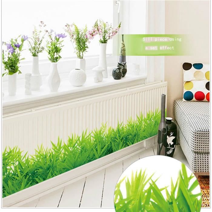 Salle De Jeux Chambre Enfant Prairie Dherbe Verte Stickers Muraux Avec Fleurs Colorees Et Papillons Autocollants Muraux Amovibles Vinyle Diy Multicolore Mural Art Stickers Pour Chambre Bebe Bazis Az