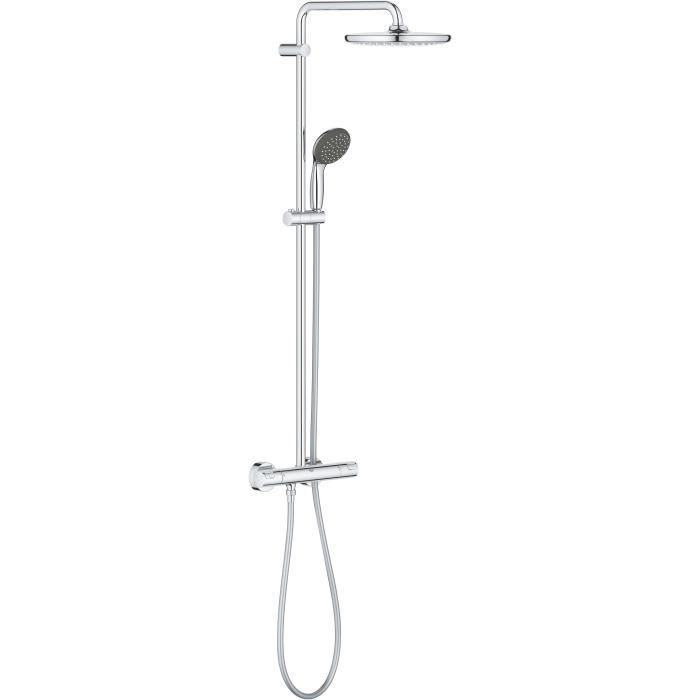 GROHE Colonne de douche avec mitigeur thermostatique Vitalio Start 250, tête de douche 250mm, douche