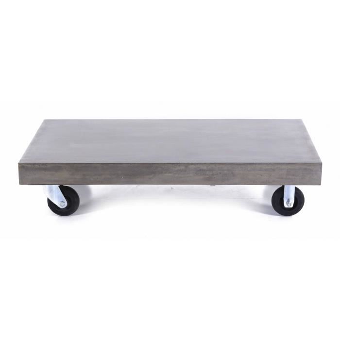 Plateau De Table En Verre 120x80 Table Basse Beton A Roulettes 120 X 80 Cm Hermitage Inwood