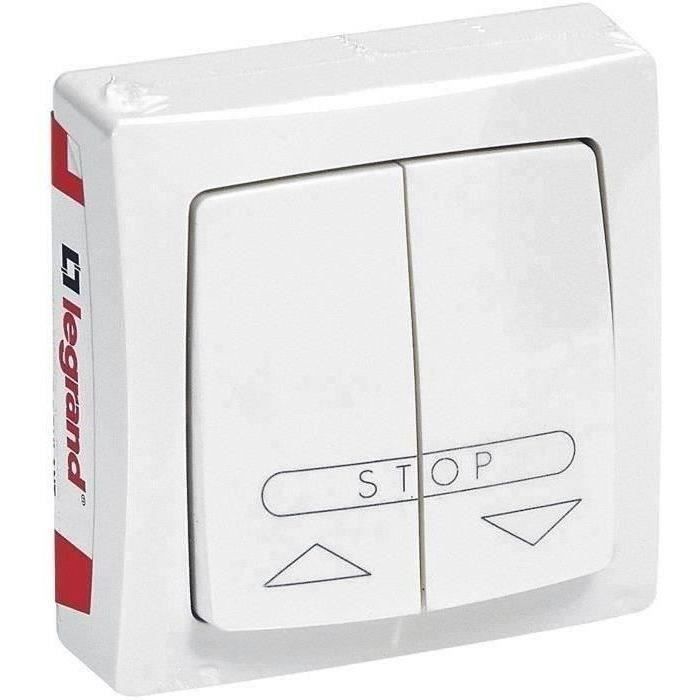 LEGRAND - Asl poussoir volet roulant saillie blanc
