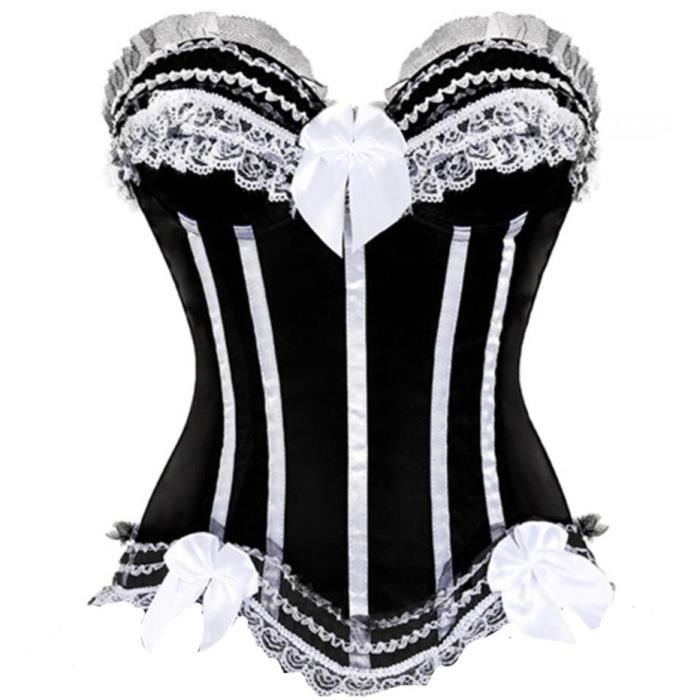 Bustier Vintage Galbant à Lacets Et Baleines - Floral, Réglable - Pour Femme, Tenue Alternative, Cosplay, Soirée