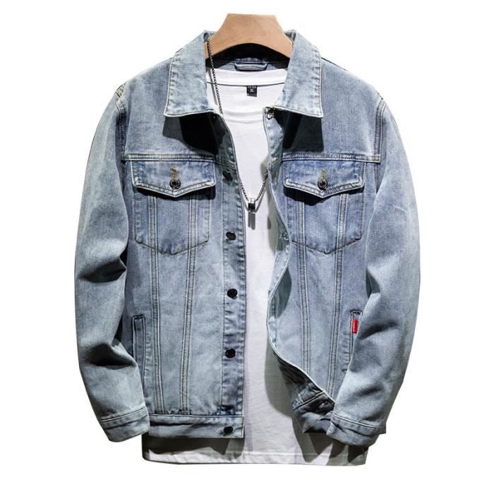Porter veste best sale en jean homme