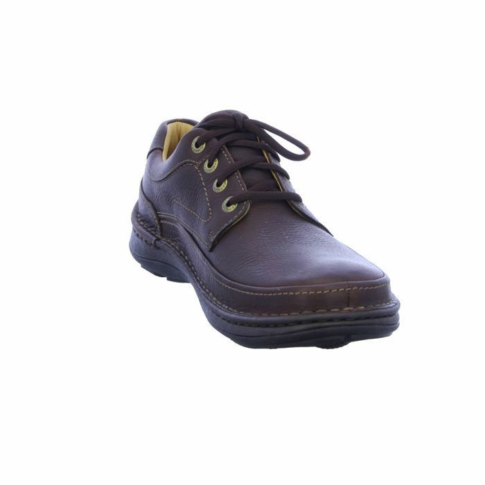 Basket Basses Clarks Nature Three Acajou Homme - CLARKS - Version basse - Cuir - Lacets - Plat