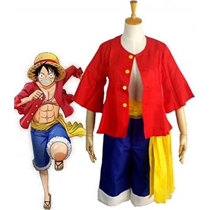 Déguisement Luffy One Piece - FINDPITAYA - Costume adulte cosplay Halloween  Noël - Rouge