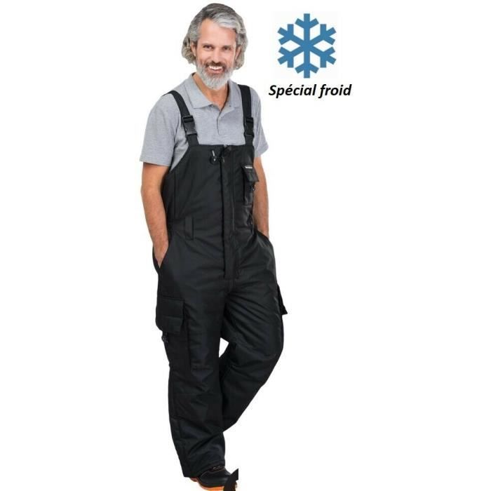 SALOPETTE DE TRAVAIL HOMME FROID HIVER Noir - Cdiscount Prêt-à-Porter