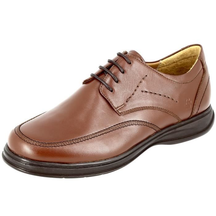 chaussures hommes médical en cuir cognac 822 - belym